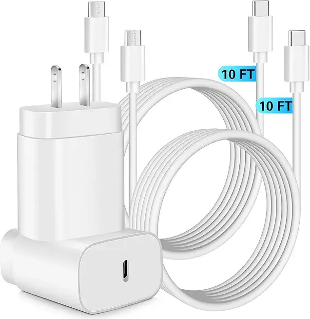 Samsung Super Fast Charger,Samsung Charger Fast Charging Block,2Pack 25W Samsung USB C Wall Charger,10FT Quick USBC Cable for Samsung Galaxy S25 Ultra/S24/S23/S22/S21/S20/A14/A54/Z Fold 6/5/Z Flip 6/5