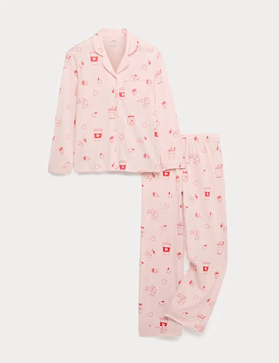 Cotton Blend Breakfast Pyjamas (3-16 Years)