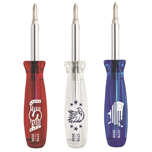 GreatNeck® Americana 6-in-1 Multi-Bit Screwdriver - Assorted Colors