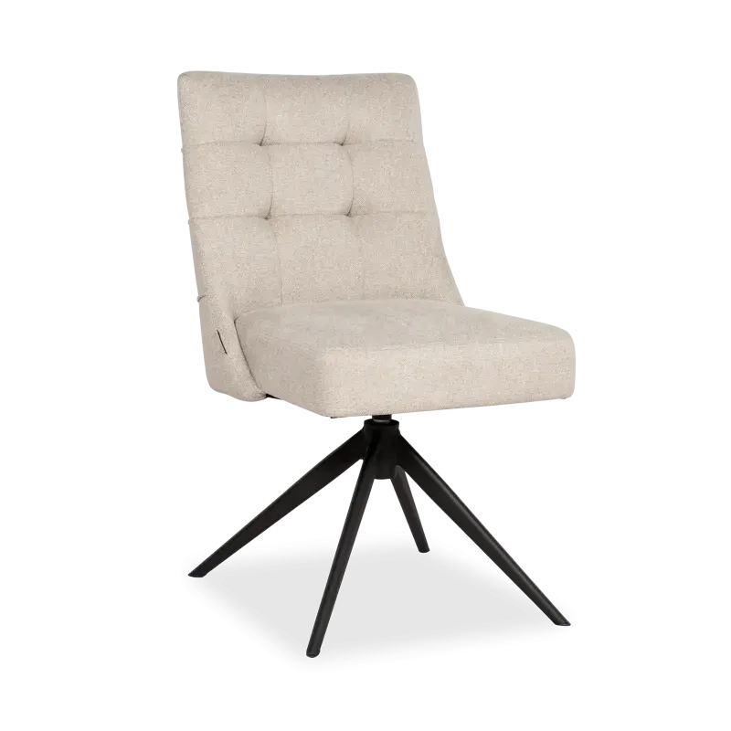 Eetkamerstoel Royce - draaibaar- stof Soho Beige - pocketvering