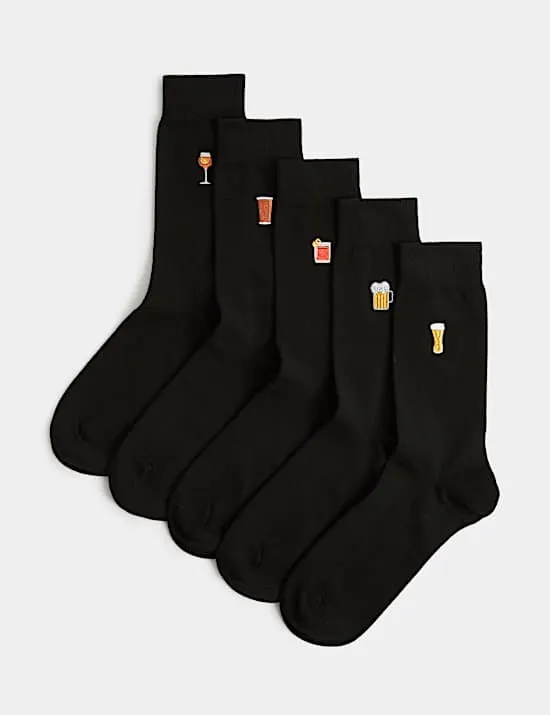 5er-Pack Cool & Fresh™ Drinks Socken mit hohem Baumwollanteil