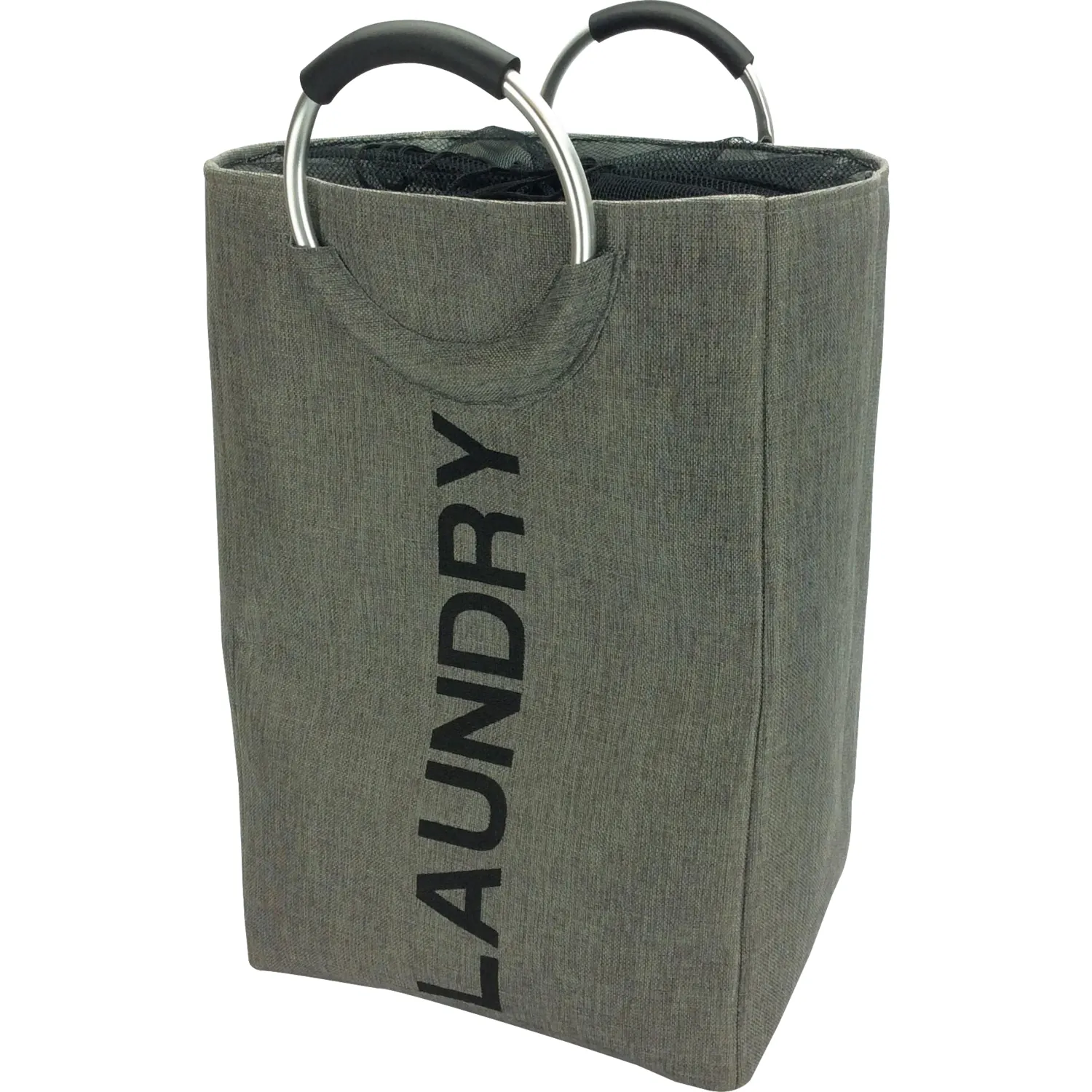 Cesto Portabiancheria con Manici Laundry Grigio
