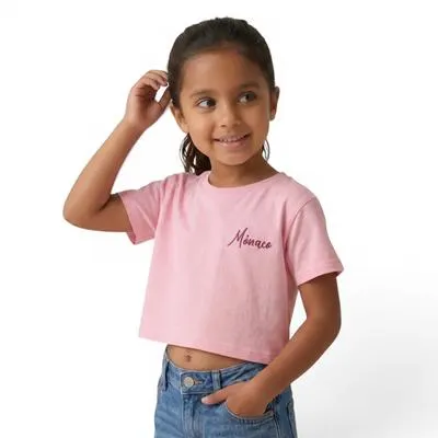 Playera Fantastic Niña Crop Diseño Mónaco