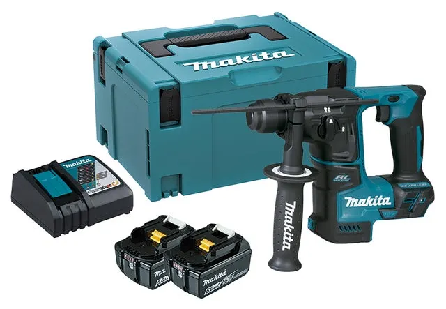 Martello tassellatore a batteria MAKITA DHR171RTJ 18 V con valigetta in plastica impilabile