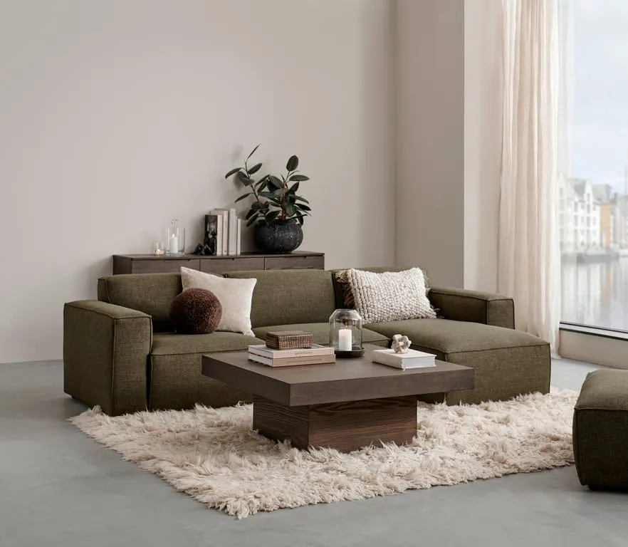 San Remo 2-seter m/sjeselong høyre Grønn