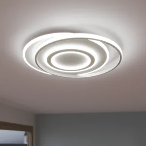 Plafoniera LED Emingo Ø 48 cm bianco IP21 cct da bianco caldo a bianco freddo con regolazione di temperatura, 13500 lumen INSPIRE