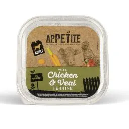 Appetite Kuipjes Terrine Met Kip en Kalf Hond (adult) 150g