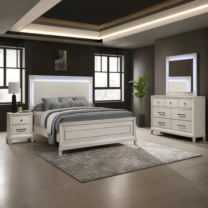 Alma Queen Bedroom Set (4-Piece) by Best Home - White