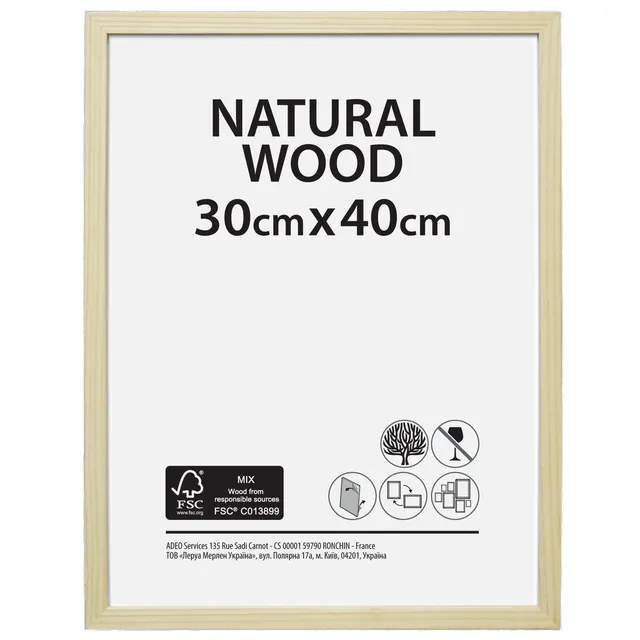 Marco Natural Wood natural 30x40cm