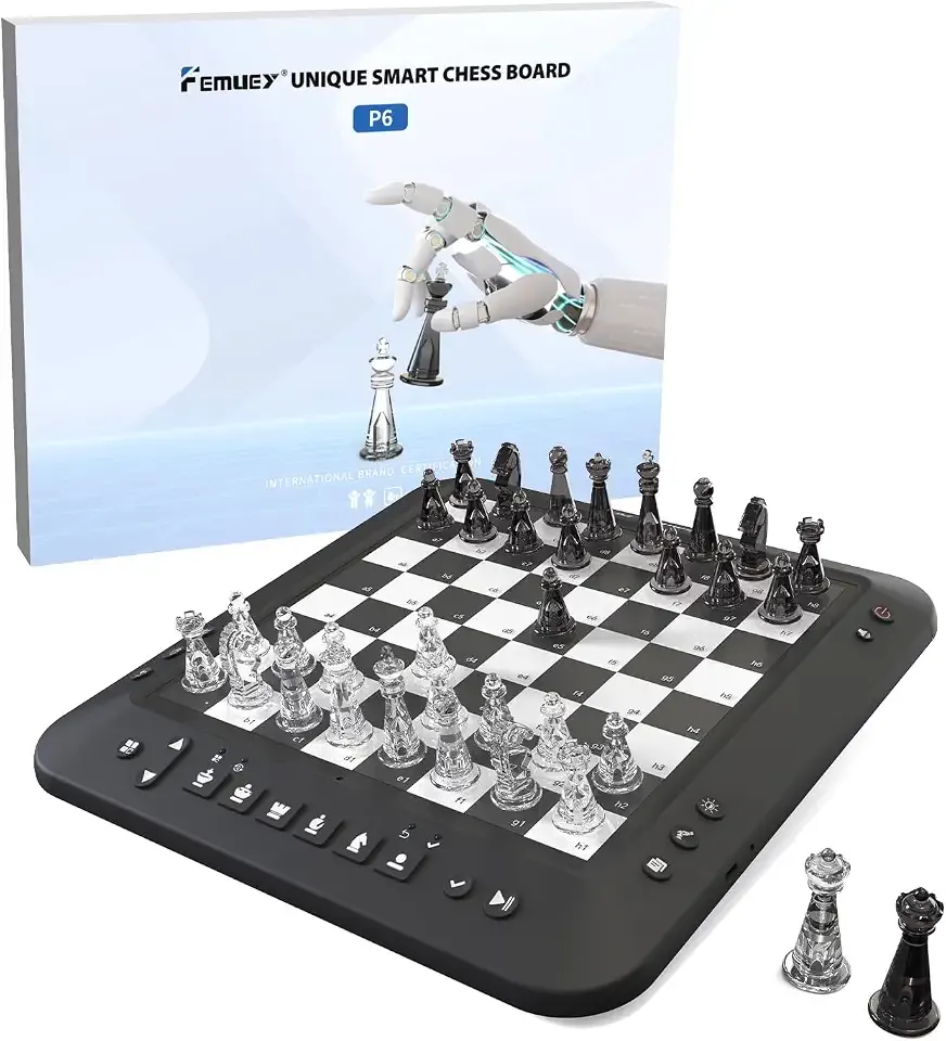 Electronic Chess Set, Board Game, Smart Chess Board, Computer Chess Game, Electronic Chess Set Game, Chess Sets Games Lovers, for Beginners Great Partner for Play and Practice