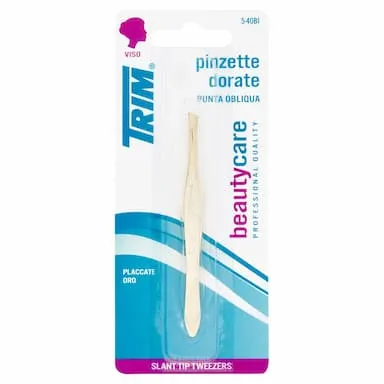Pinzette Dorate Viso Punta Obliqua