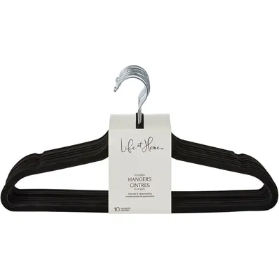 Flocked Hangers Black