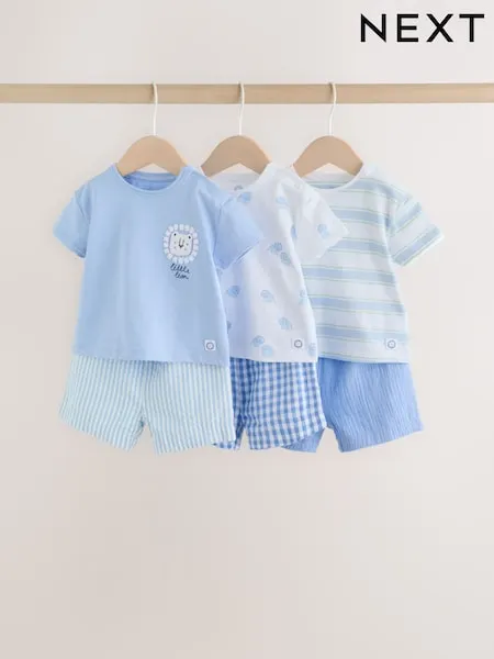 Blue Nautical Tops and Shorts Baby Set 6 Piece (0mths-3yrs)