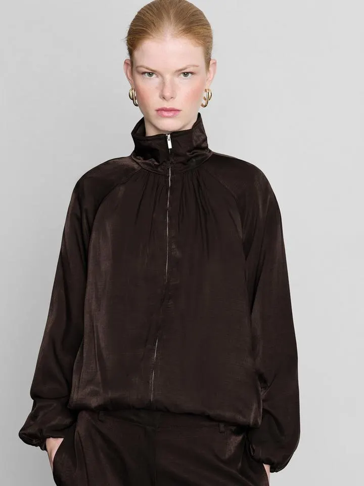 Blouson bomber en satin The Edit