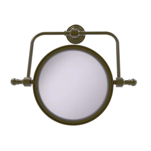 Allied Brass Retro Wave 8" Wall Mounted Swivel Magnifying Makeup Mirror