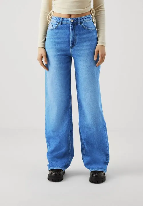 ONLJUICY WIDE - Wide leg - medium blue denim
