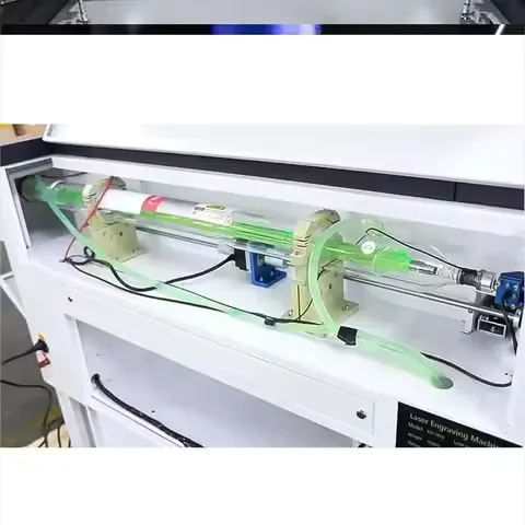 SIHAO 100W Laser Engraver with Ruida DSP & Built-in Chiller - 700x500mm Large Area, Safety Warning Light for Wood/Metal/Leather