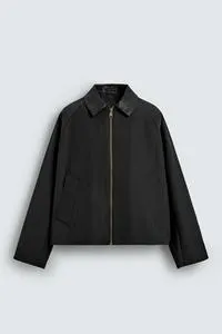 CONTRAST COLLAR OVERSHIRT
