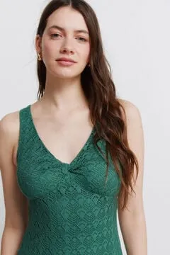 Vestido midi crochet