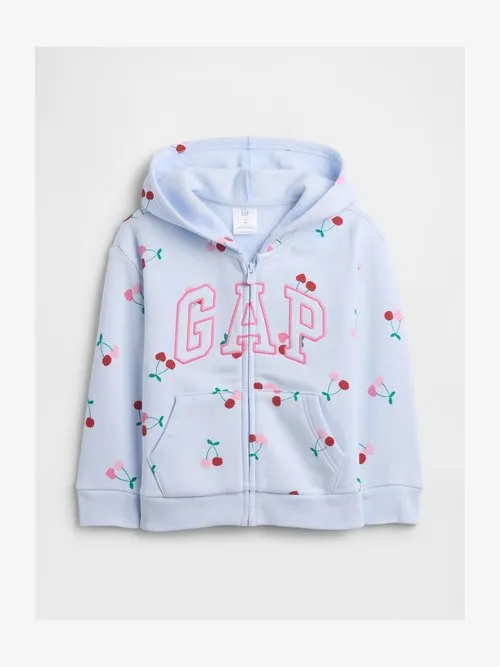 BABYGAP LOGO ZIP HOODIE - Sweatjakke - serene blue