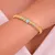 Armband in edelstaal, met blauwe stenen