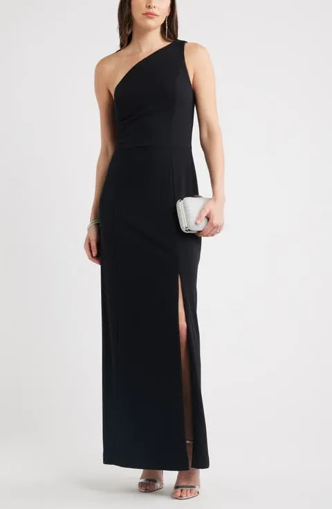 One-Shoulder Maxi Cocktail Dress