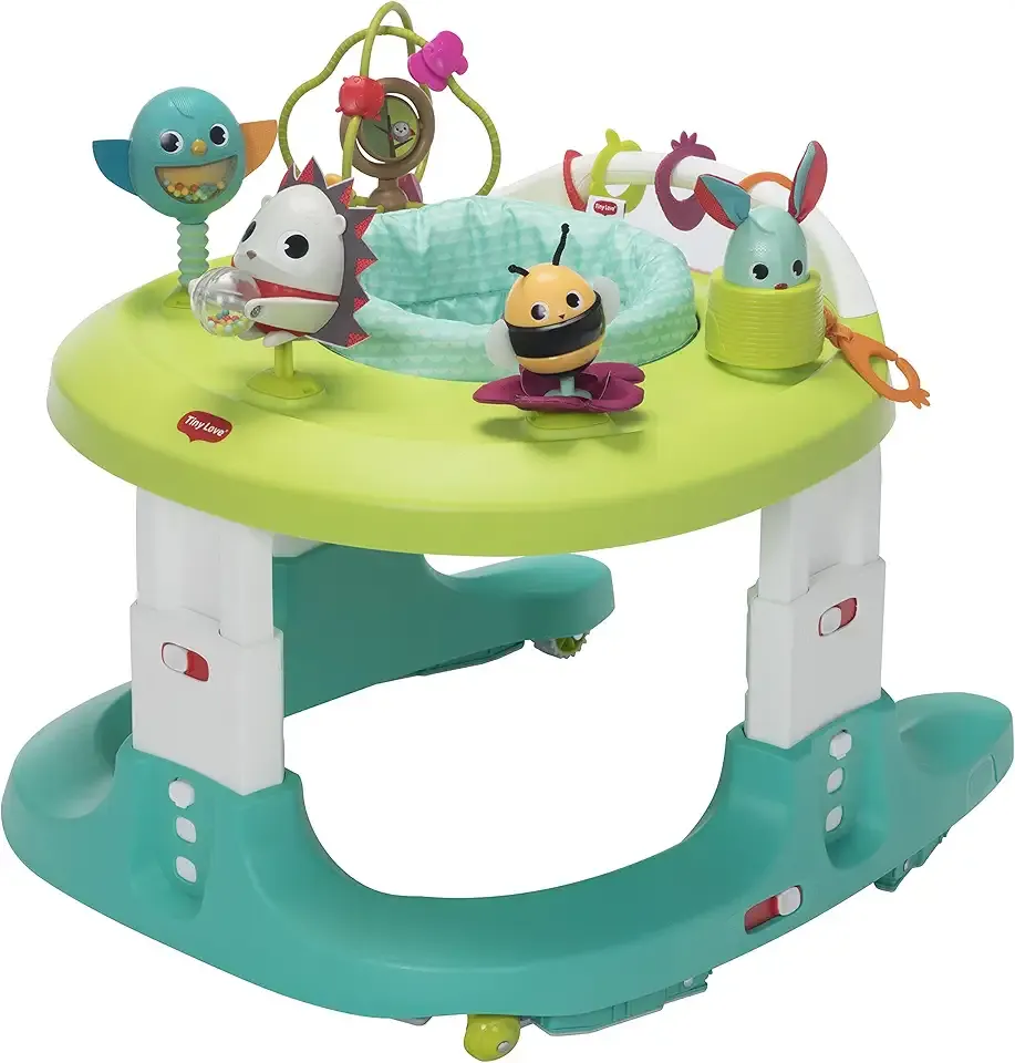 Tiny Love 4-in-1 Here I Grow Mobile Activity Center, Baby Walkers and Activity Center, Baby Activity Center with Interactive Toys and Developmental Activities, Meadow Days