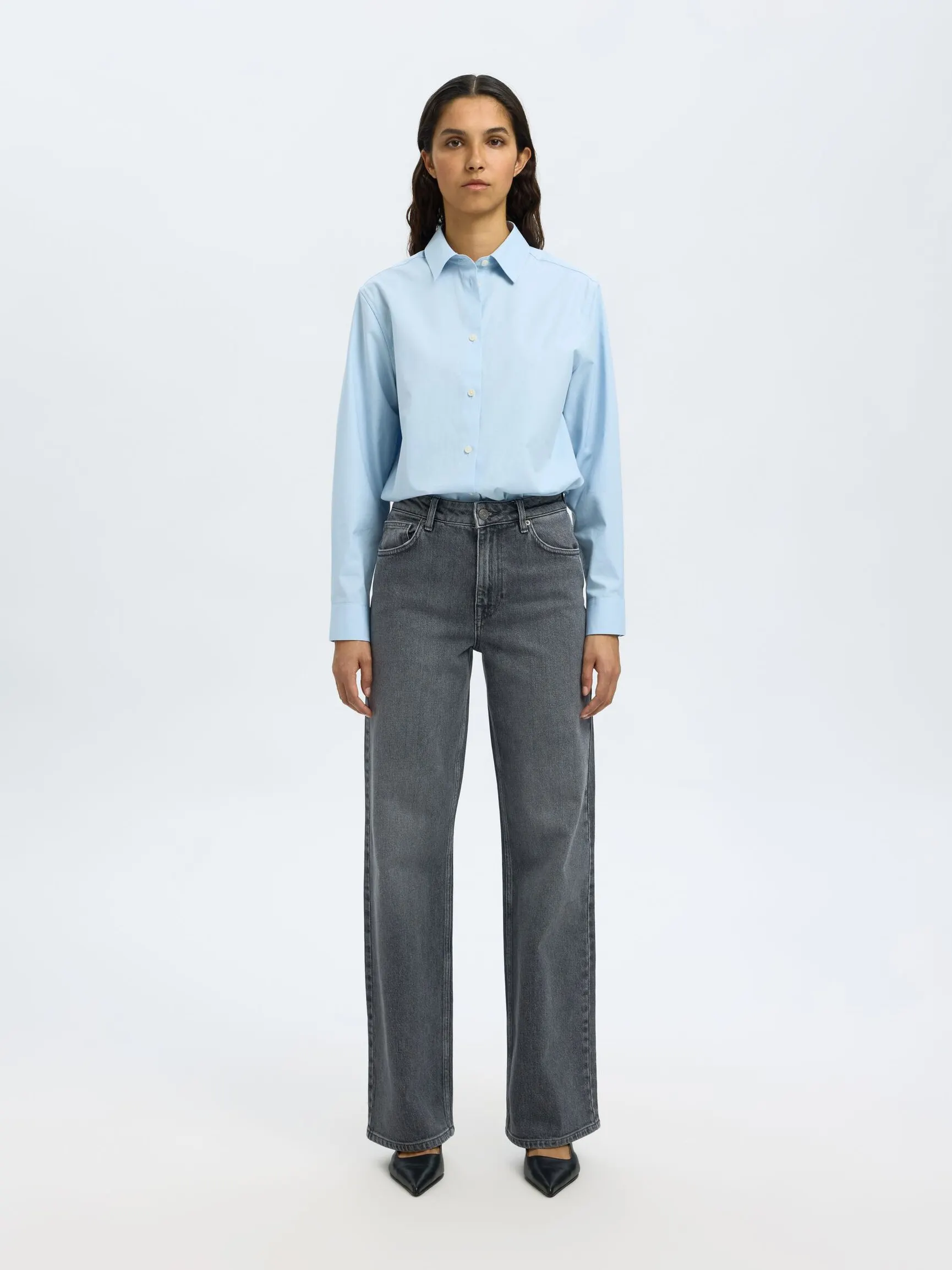 HIGH WAISTED JEANS MED VIDE BEN
