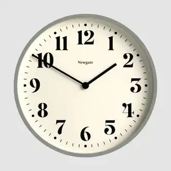 Newgate Number Two Wall Clock Posh Grey