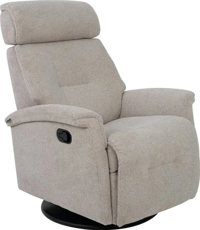 Hjellegjerde Roma recliner Manuell, stoff Maldino Light Brown