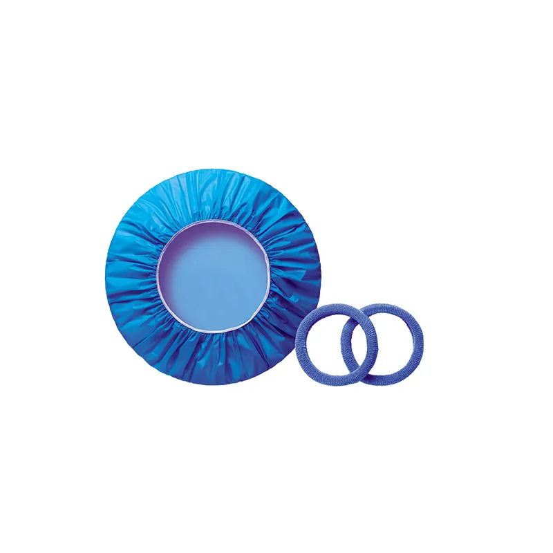 Kit Touca Banho + 2 Elásticos Azul