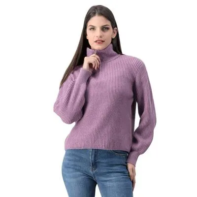 Suéter Mxstaza Mujer Cerrado con Cuello Tipo Polo