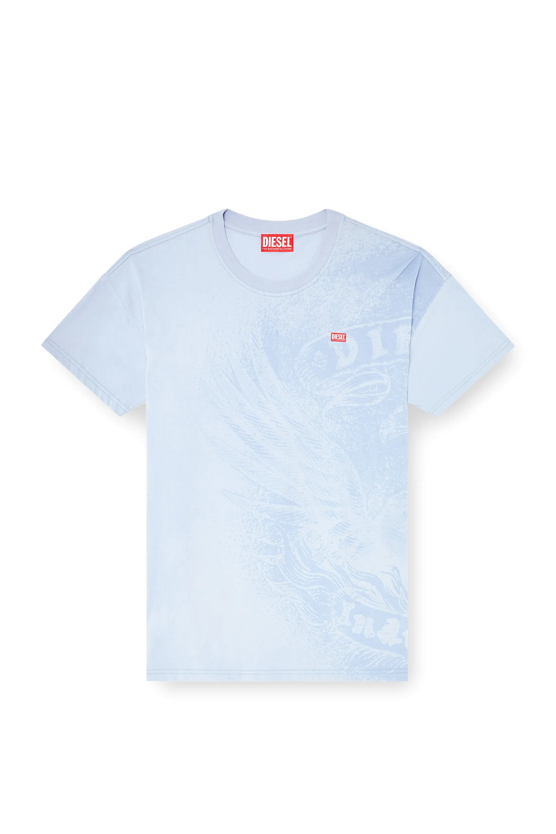 Relaxed T-shirt with pigment prints