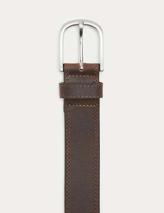 Leather Stitch Detail Belt