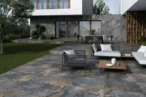 Suelo porcelánico Ulmo efecto piedra natural 59.5x120 cm C3 ARTENS