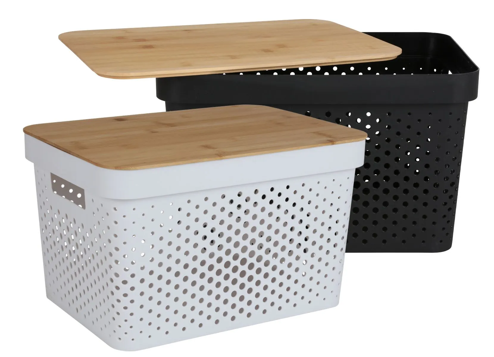 Aufbewahrungsbox mit Bambus-Deckel 17L