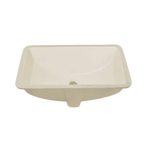 21 in. Rectangular Vitreous China Undermount Bathroom Sink in Bone
