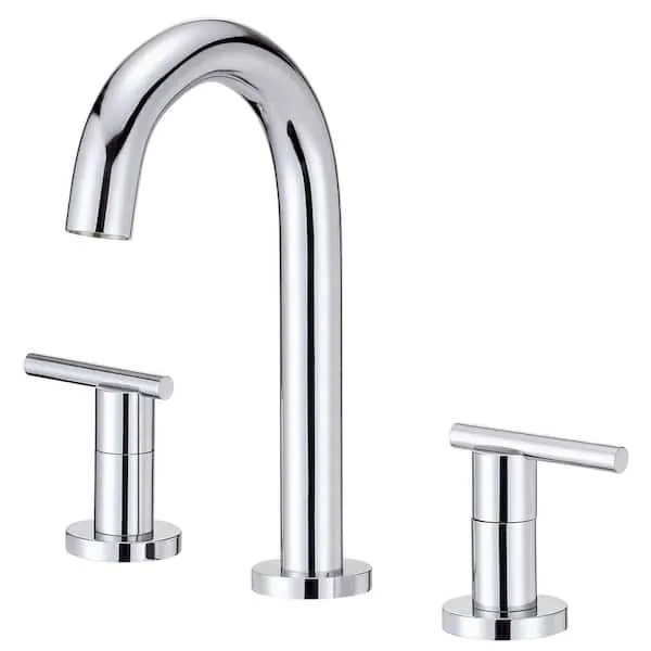 Parma 8 in. Widespread 2-Handle Bathroom Faucet with Metal Touch Down Drain 1.2 GPM in Chrome