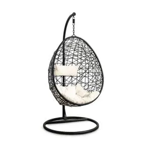 Hangstoel swing met standaard - zwart - ø104x200 cm
