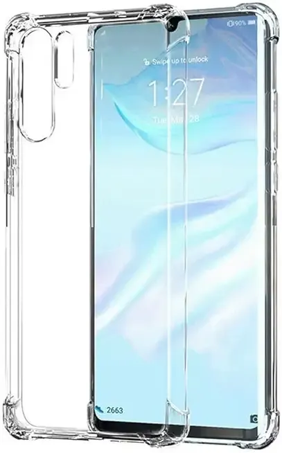 iCoverCase Compatible with Huawei P30 Pro Case Clear, Crystal Clear Soft TPU Shock Absorption Bumper Slim Thin Case -Clear