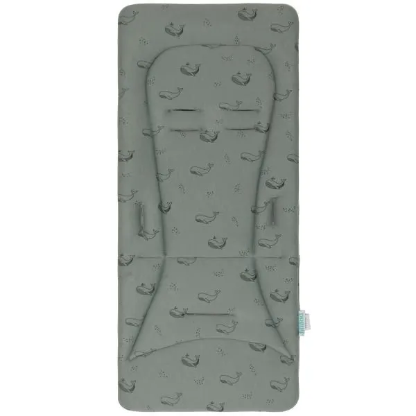 Fillikid | Vendbar sitteunderlag med memory foam | Whale green