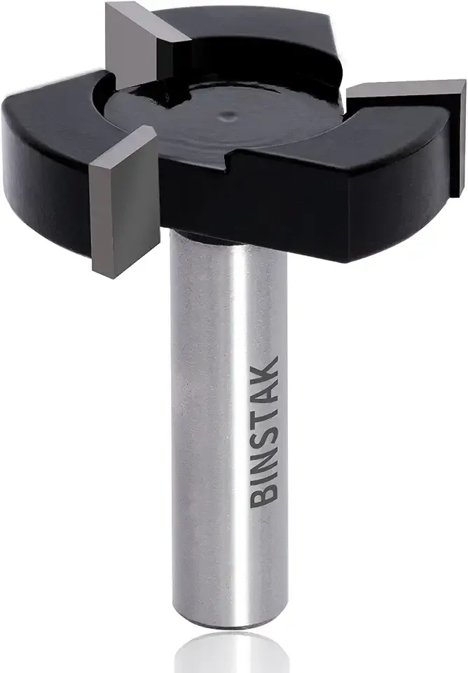 CNC Spoilboard Surfacing Router Bits, 1/2 inch Shank 2 inch Cutting Diameter, Slab Flattening Router Bit Planing Bit Wood Milling Cutter Planer Woodworking Tool by BINSTAK (Carbide)