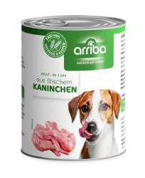 arriba mit Kaninchen für Hunde 6 x 800 g
