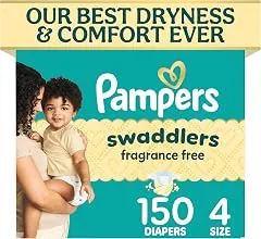 Pampers Swaddlers Diapers, Size 4 (15-3…