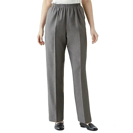 Alfred Dunner Classics Womens Straight Mid Rise Pull-On Pant