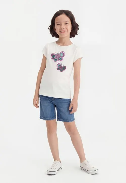 T-shirts med print - light dusty white