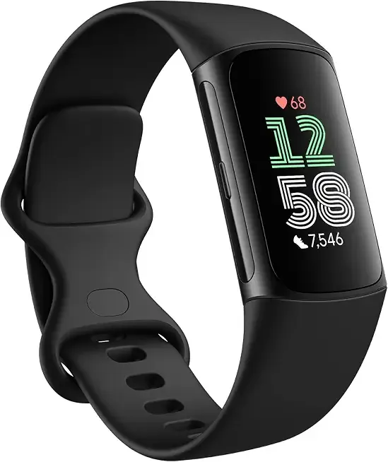Google Fitbit Charge 6 - Fitness Tracker - Obsidian/Black | Google apps, heart rate on exercise equipment, 3-month Google Health Premium membership included, small and large bands