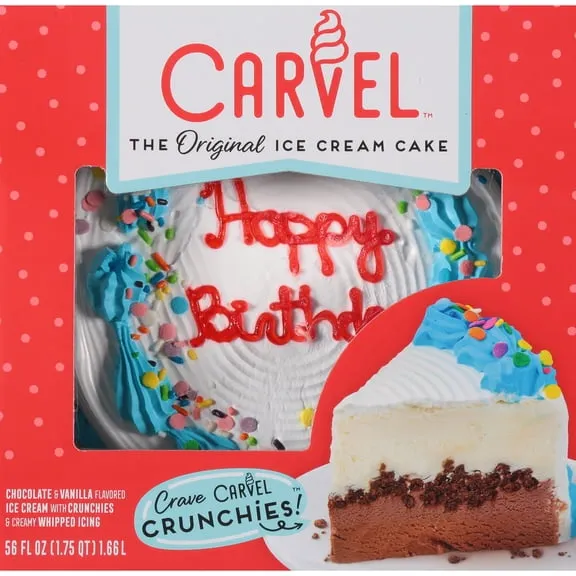 Carvel Chocolate & Vanilla Ice Cream Cake with Crunchies, Round, 56 fl oz - Frozen Dessert $23.97 42.8 ¢/fl oz