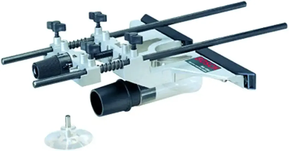 BOSCH RA1054 Deluxe Router Edge Guide with Dust Extraction Hood & Vacuum Hose Adapter
