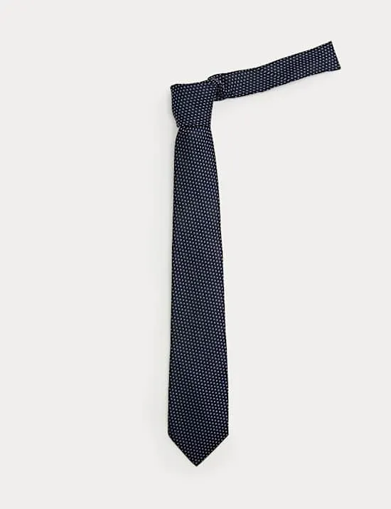 Geometric Pure Silk Tie